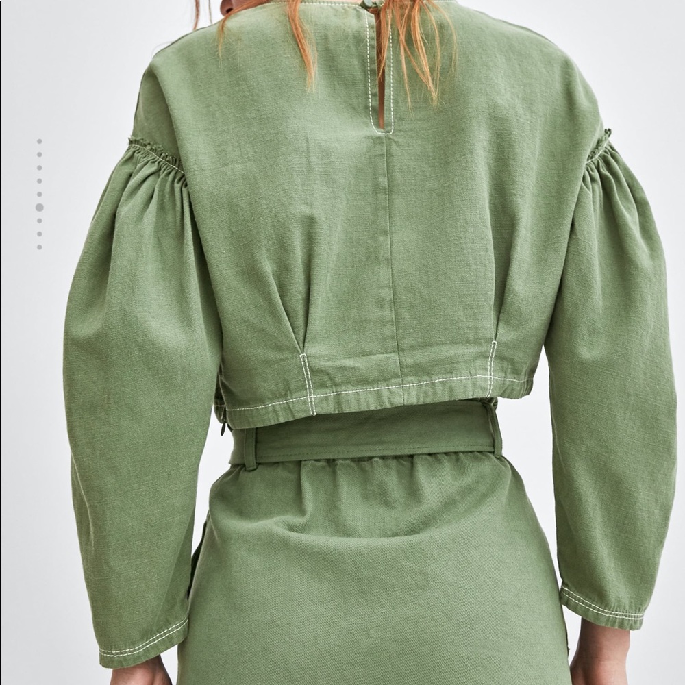 Zara top with contrasting top stitching - Picture 4 of 8